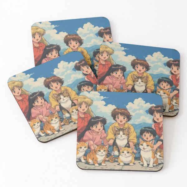 Item preview, Anime girls with cat designed and sold by frogfluff.