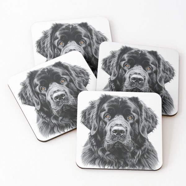 Item preview, Majestic Newfoundland in pencil – Realistic portrait of canine nobility designed and sold by arteopolis.