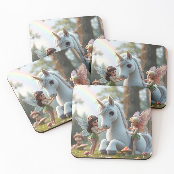 Item preview, Fairy Sisters with Pet Unicorn  designed and sold by Jeff's Good Mojo Dojo.