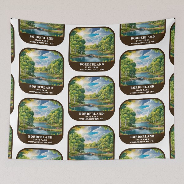 Item preview, Vintage Borderland State Park (Massachusetts State Park) designed and sold by RabbitK.