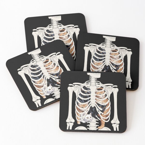 Item preview, Funny Cat Spine Skeleton Rib Cage designed and sold by AmparoBoyle.