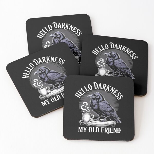Item preview, Funny Coffee Hello Darkness My Old Friend Caffeine Raven designed and sold by FranzFriesen.
