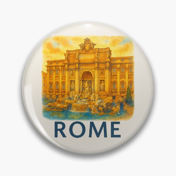 Item preview, Rome Trevi Fountain Watercolor Poster designed and sold by Bratak.