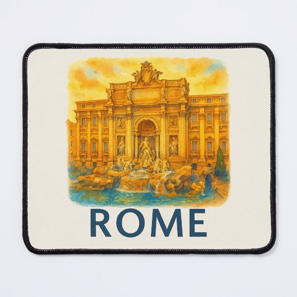 Item preview, Rome Trevi Fountain Watercolor Poster designed and sold by Bratak.