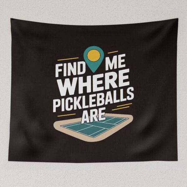 Artikelvorschau, Finde mich, wo die Pickleballs sind Court Locator entworfen und verkauft von August4Laughs25.