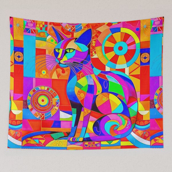 Item preview, Constructivist Kaleidoscope Cat designed and sold by LanaGustavsson.