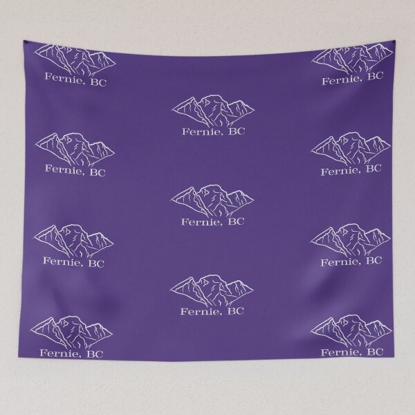 Item preview, Three sisters Fernie BC outline - light on purple designed and sold by Rock An Design.