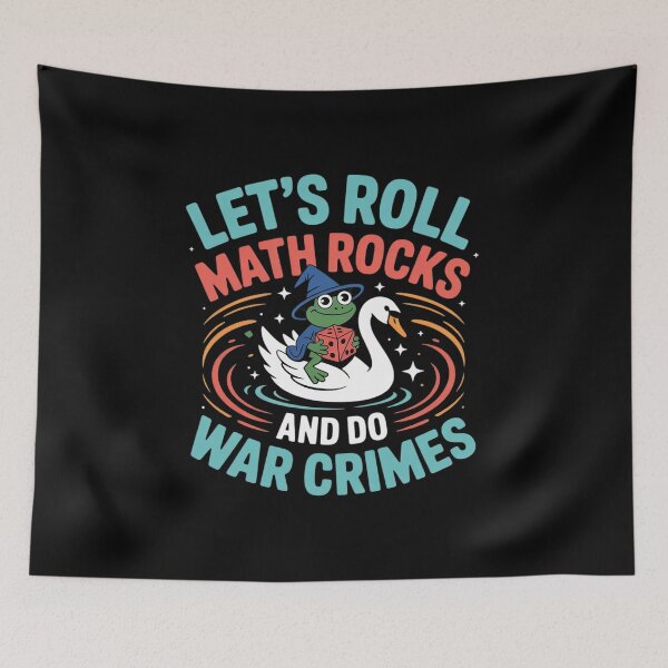 Item preview, Frog Riding Goose Let's Roll Math Rocks and Do War Crimes designed and sold by RayArmstrong.