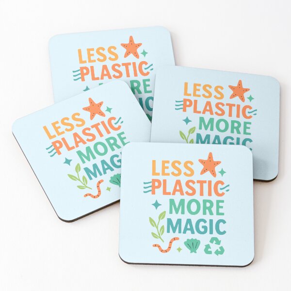 Item preview, Less Plastic More Magic – Eco-Friendly Whimsical Design designed and sold by SanPedroArt.