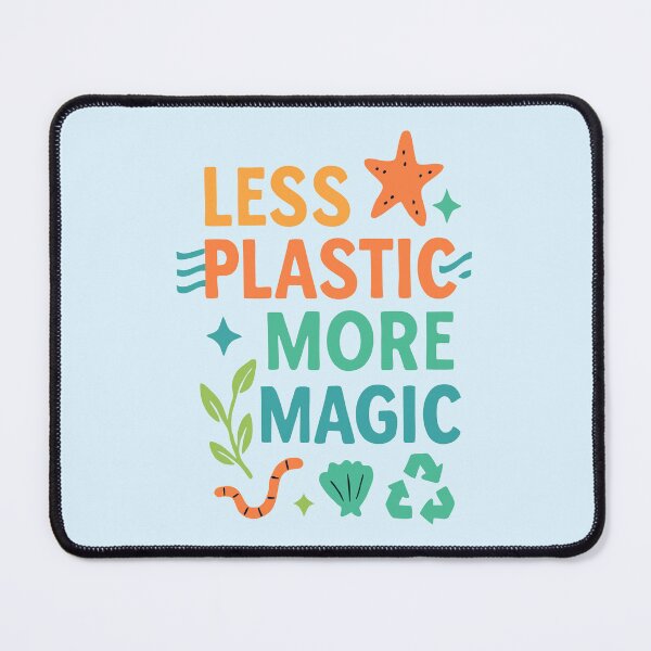 Item preview, Less Plastic More Magic – Eco-Friendly Whimsical Design designed and sold by SanPedroArt.