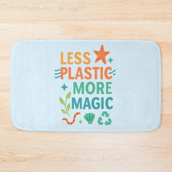 Item preview, Less Plastic More Magic – Eco-Friendly Whimsical Design designed and sold by SanPedroArt.
