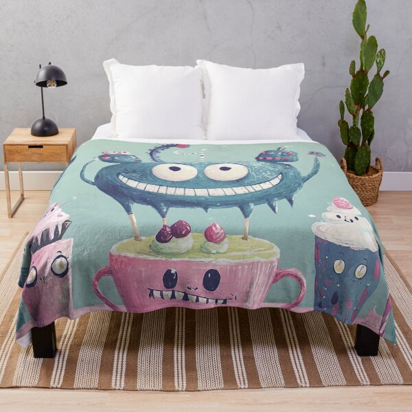 Item preview, Cute Monster Tea Party – Whimsical Dessert Illustration designed and sold by PaintbrushPlace.
