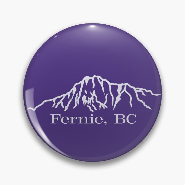 Item preview,  Mount Hosmer Fernie BC outline-light on purple designed and sold by Rock An Design.