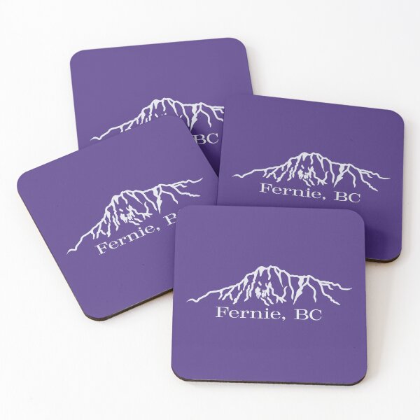 Item preview,  Mount Hosmer Fernie BC outline-light on purple designed and sold by Rock An Design.