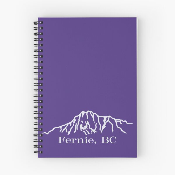 Item preview,  Mount Hosmer Fernie BC outline-light on purple designed and sold by Rock An Design.