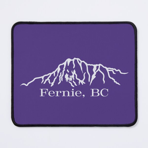 Item preview,  Mount Hosmer Fernie BC outline-light on purple designed and sold by Rock An Design.