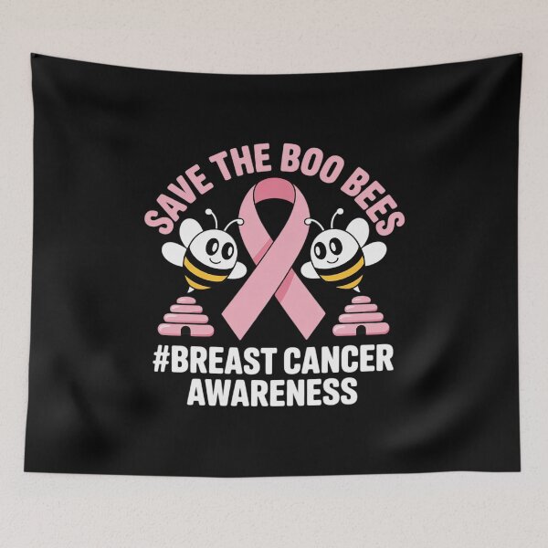 Item preview, Funny Bees Ghost Boo Breast Cancer Awareness Pink Ribbon designed and sold by HaileyRobel.
