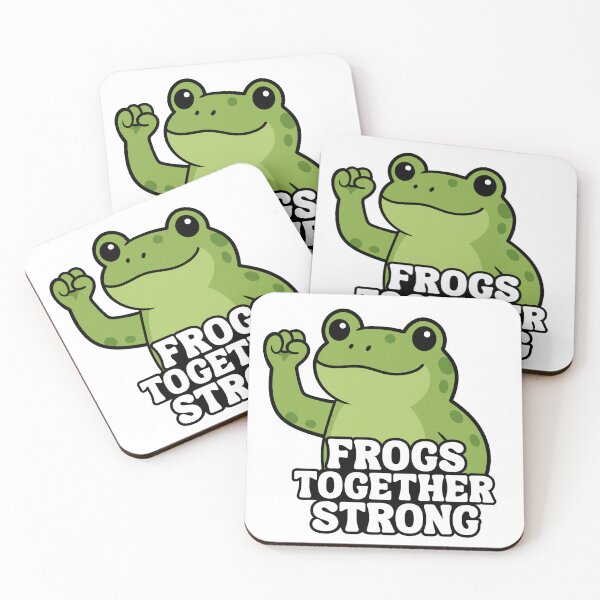 Item preview, Frogs Together Strong Sticker | Cute Frog Vinyl Sticker | Portland Frog Art | Whimsical Unity Design | Green Frog Protest Sticker designed and sold by EnchantedGremlinLoot.