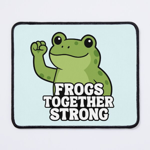 Item preview, Frogs Together Strong Sticker | Cute Frog Vinyl Sticker | Portland Frog Art | Whimsical Unity Design | Green Frog Protest Sticker designed and sold by EnchantedGremlinLoot.