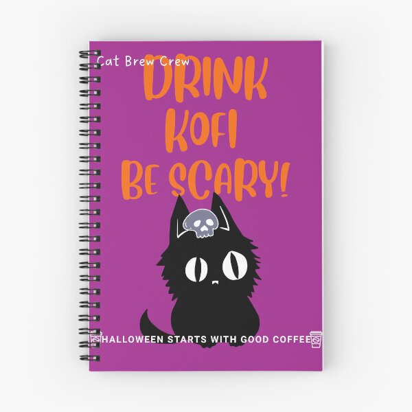 Item preview, ?☕? “Drink Kofi Be Scary” – Spooky Cat Coffee Halloween Tee ?? designed and sold by PupmeowTs.