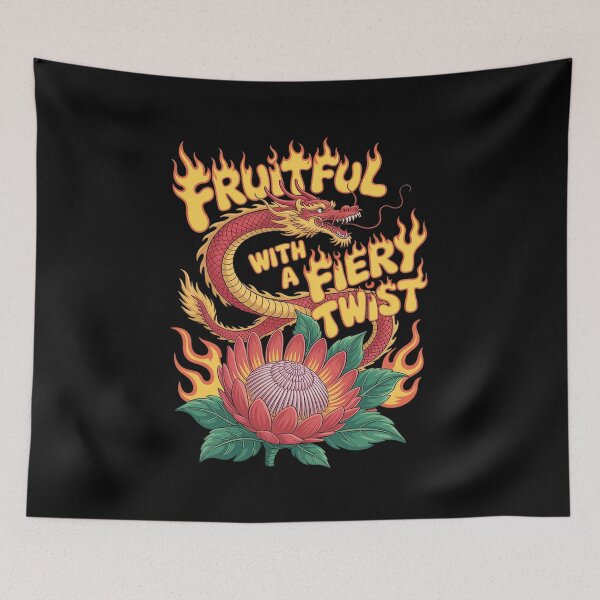 Item preview, Fiery Twist Fruit Pitaya Lover Tropical Exotic Diet Humor designed and sold by FranzFriesen.