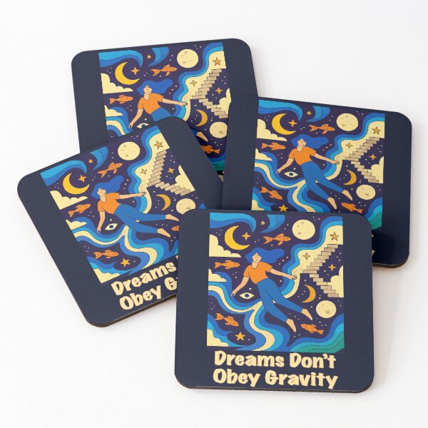 Item preview, Dreams Don’t Obey Gravity – Surreal Cosmic Dreamscape Design designed and sold by SanPedroArt.