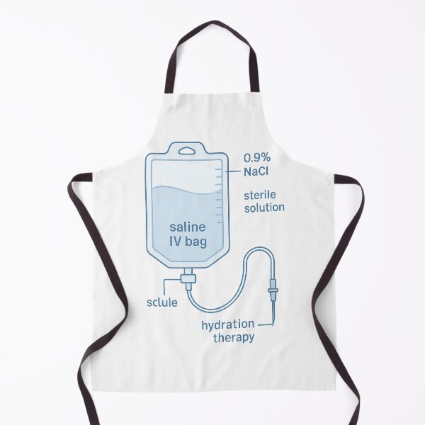 Item preview, Saline Drip Anatomy Diagram IV Saline Medical Art Tee designed and sold by GeniePixel.