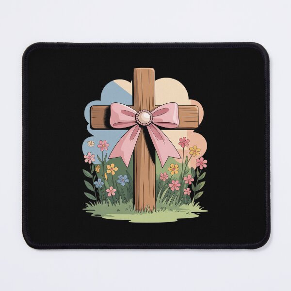 Item preview, Faith Wooden Cross Pink Bow Floral Spring Christian designed and sold by HaileyRobel.