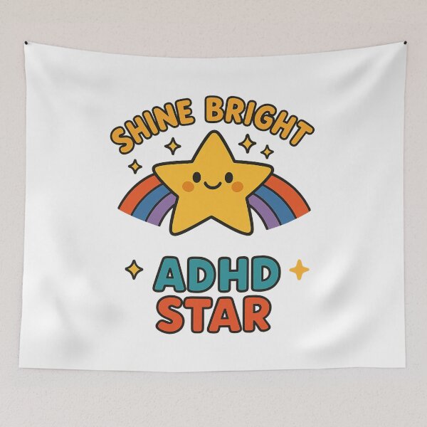 Item preview, Shine Bright ADHD Star – Be Unstoppable designed and sold by MomParentADHD.