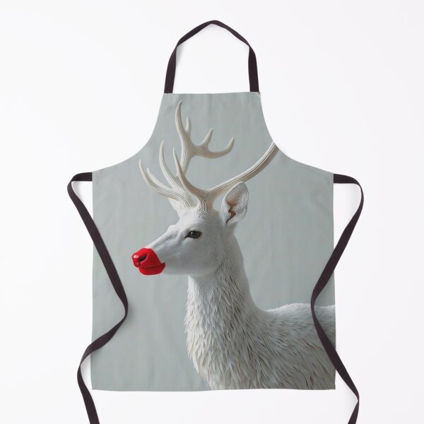 Artikelvorschau, Realistische Rudolph Weiß Elegante Weihnachten Neutral Minimalist Nase entworfen und verkauft von JusTeefyDesign.