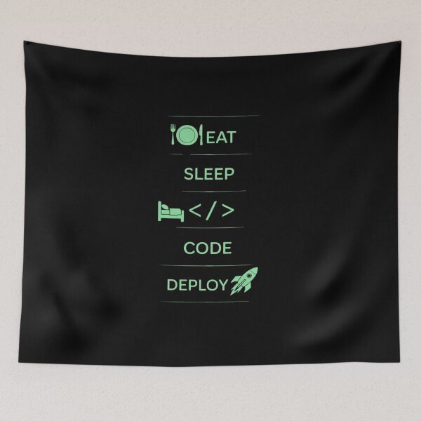 Item preview, Eat Sleep Code Deploy Tech Icon designed and sold by FranzFriesen.