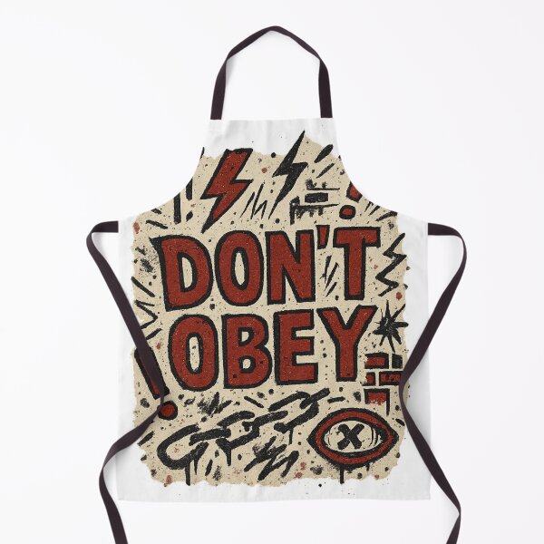 Item preview, Don’t Obey Retro Urban Protest Stencil Art Tee Poster Sticker designed and sold by GeniePixel.
