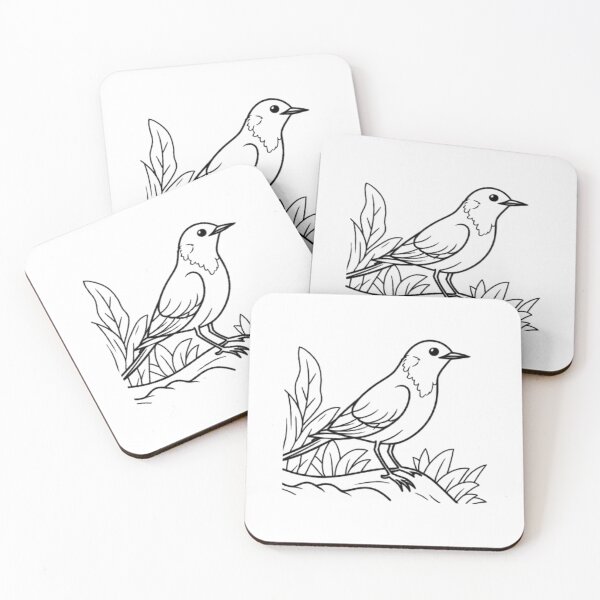 Item preview, A beautifully detailed sketch of a printed bird in nature designed and sold by Aariq.