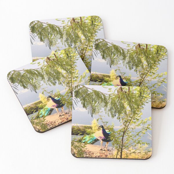Item preview, Vibrant Peacock Colourful Feathers Wildlife Natural Habitat designed and sold by Mary Prema Art.