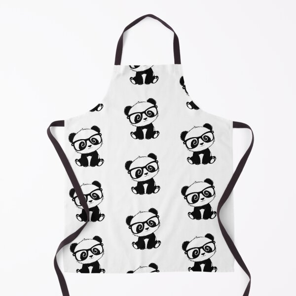 Item preview, Smart Panda with Glasses – Minimalist Black and White Vector Illustration designed and sold by PixelVibe782.