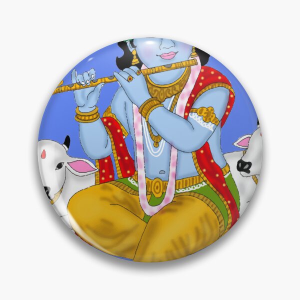 Item preview, Lord Krishna with Cow Divine Art designed and sold by Harshit_Digital_Arts.