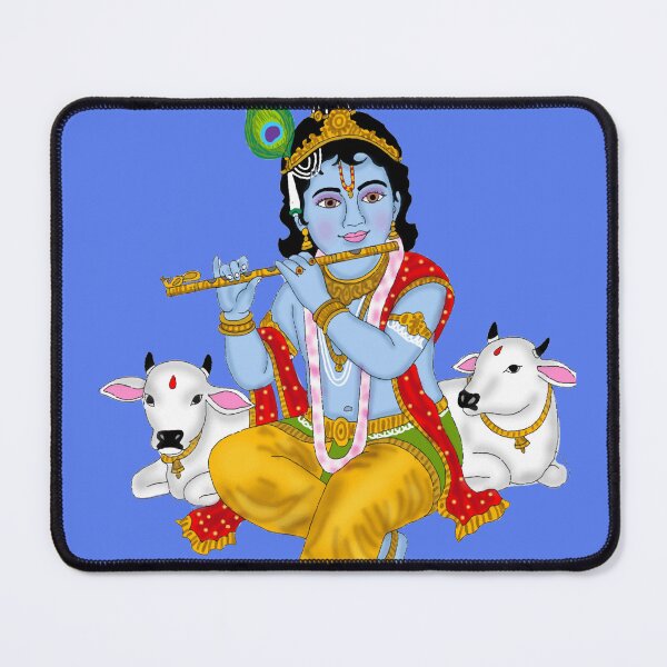 Item preview, Lord Krishna with Cow Divine Art designed and sold by Harshit_Digital_Arts.