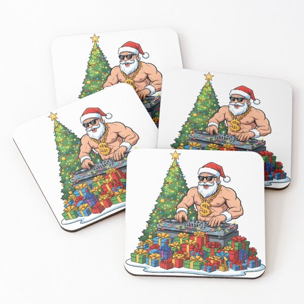Item preview, DJ Santa Claus Dropping the Beat designed and sold by NewYorkColours.