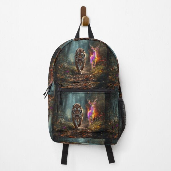 Item preview, Mystical Deer and Tiger In The Woods designed and sold by lovelywhimsyart.