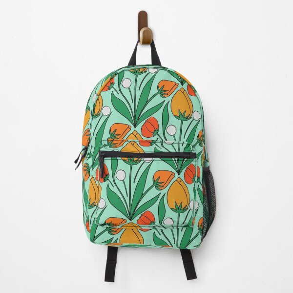 Item preview, Bold Wildflower Bloom – Retro Floral Seamless Pattern on Mint Background designed and sold by Whimsy Creative Studio.
