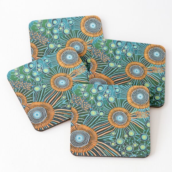 Item preview, Aboriginal Inspired Dot Art - In a Blooming Garden designed and sold by GrinGalore.
