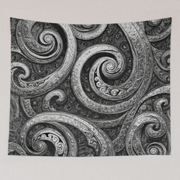 Item preview, New Zealand Māori Paua Pattern Koru Design 574 designed and sold by GrinGalore.