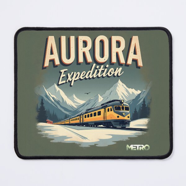 Item preview, Aurora Expedition Art - Metro Gamer Inspired Train Design designed and sold by SlightlyUnreal.