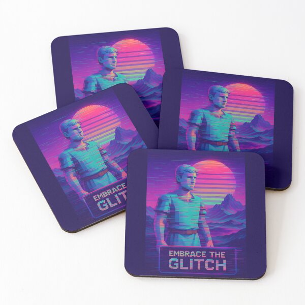 Item preview, Embrace the Glitch | Vaporwave Synthwave Neon Art designed and sold by VoidBloom Studio.