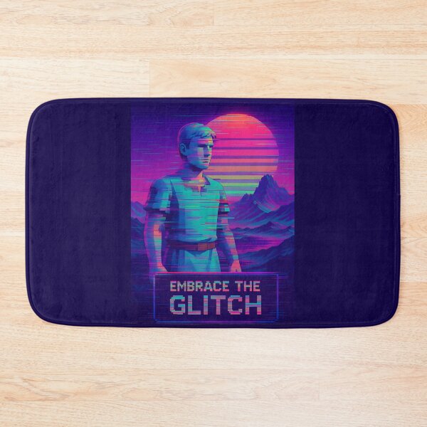Item preview, Embrace the Glitch | Vaporwave Synthwave Neon Art designed and sold by VoidBloom Studio.