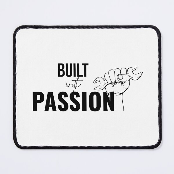 Item preview, Built with Passion – Motivational Quote for Creators, Designers & Dreamers | Inspiring Typography Design for Artists & Entrepreneurs designed and sold by VibeCraftique.