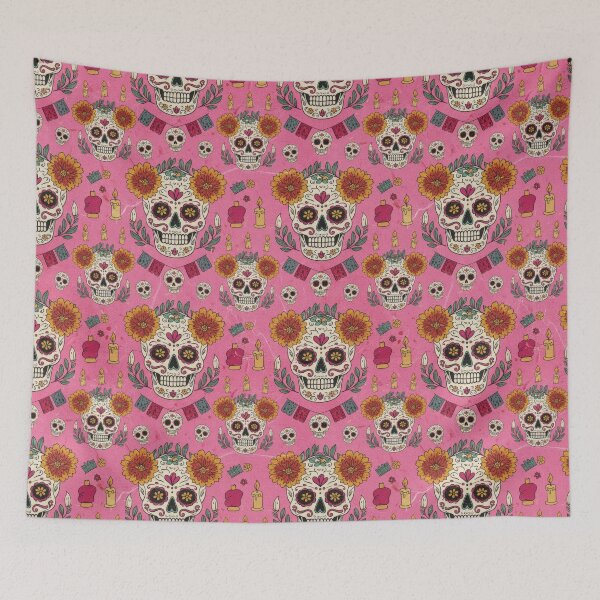 Item preview, Vibrant Day of the Dead Sugar Skull Seamless Pattern designed and sold by ML-Media.