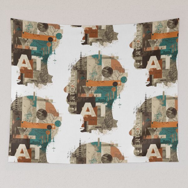 Item preview, Creative mind conceptual artwork with vintage elements and textures for artistic design projects designed and sold by DigitalGraphic1.