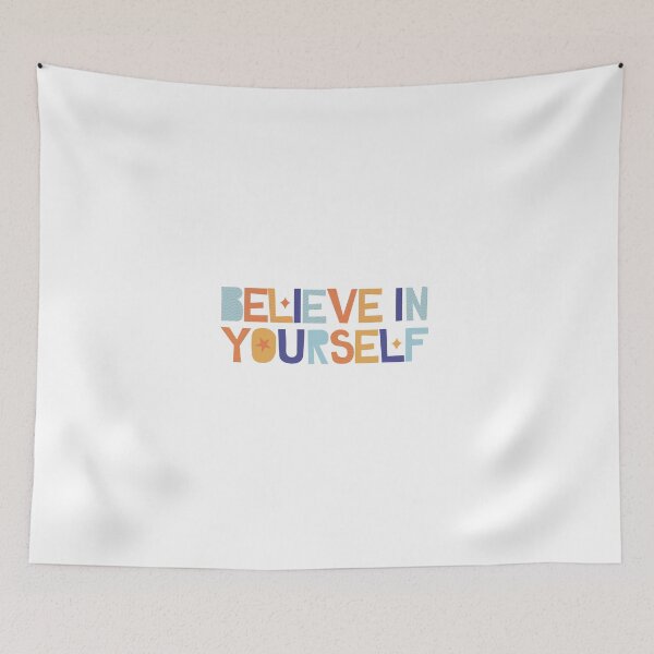 Item preview, Believe in Yourself – Colorful Motivational Typography Art designed and sold by TeesHearts100.