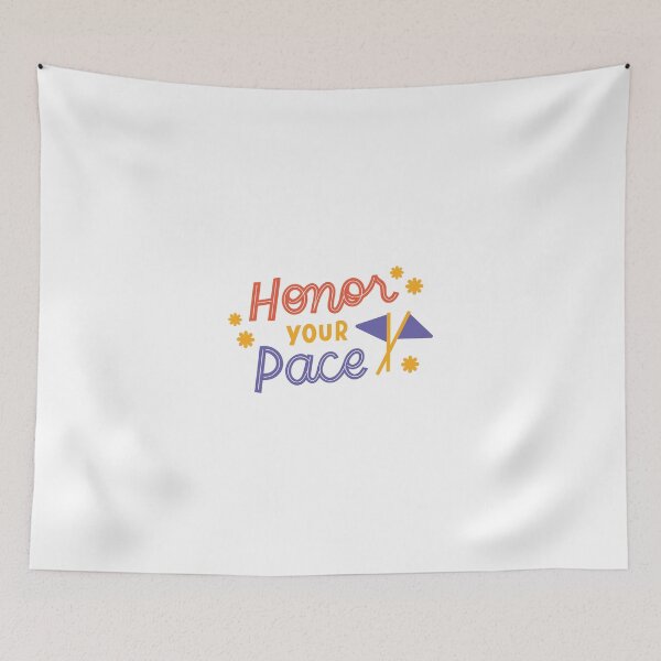 Item preview, Honor Your Pace – Whimsical Motivational Typography Art designed and sold by TeesHearts100.